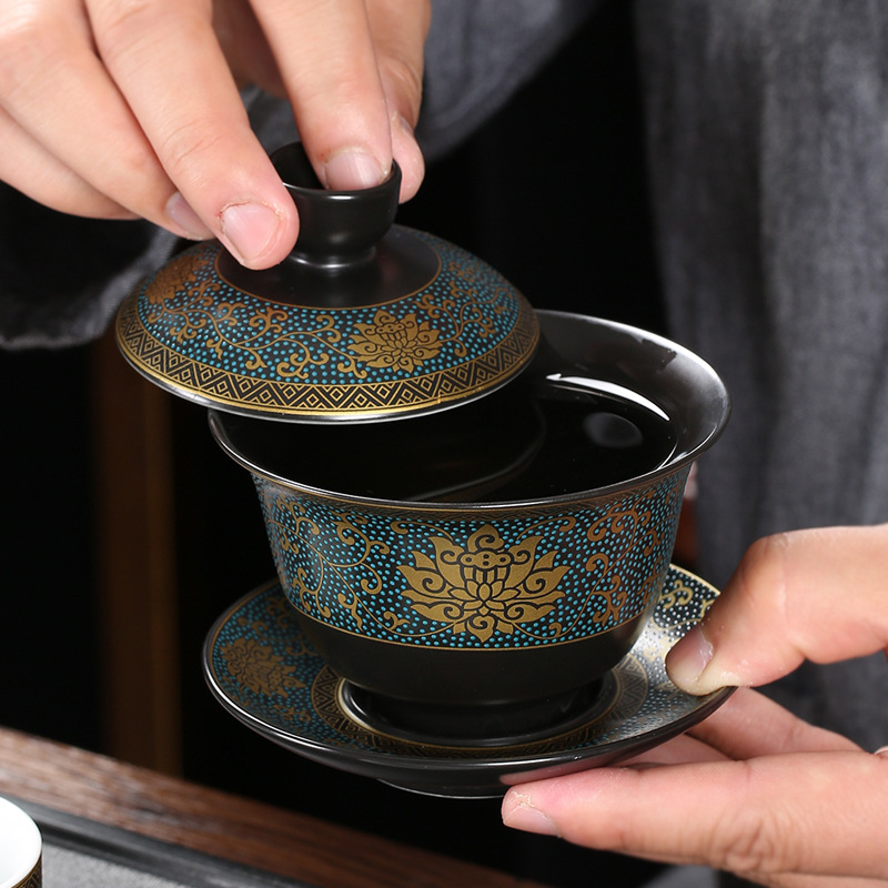 Matcha Bowl Chawan - Çin çay seti klasik Gaiwan çay