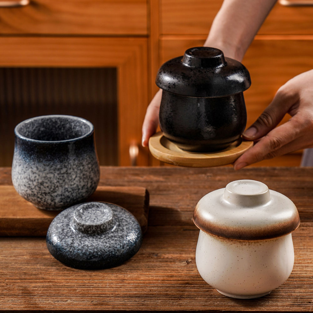 Matcha Bowl Chawan - Kapaklı Yumurta Kapları Vintage Seramik Yumurta